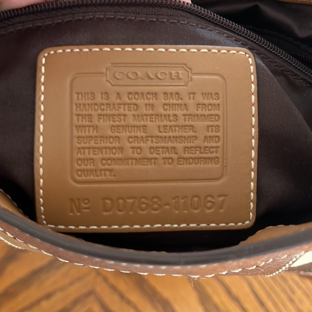 Coach Brown/Tan Patchwork Purse - image 3